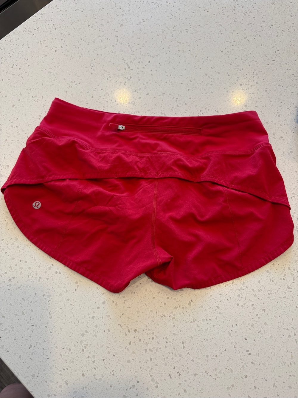 lululemon athletica red women’s Athletic Shorts with Back Zip Pocket